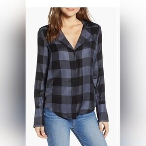 PAIGE Elora Buffalo Plaid Shirt SIZE M